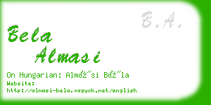 bela almasi business card